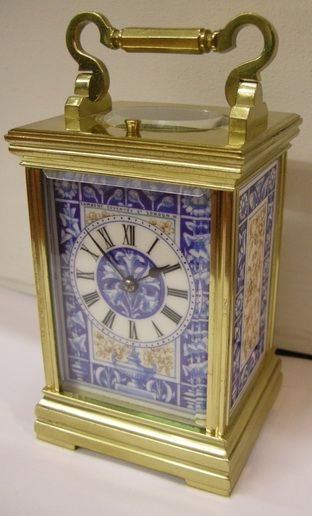 Porcelain Panelled Carriage Clock