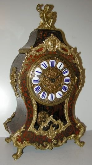 A High Quality French Tortoishell Boulle Mantel Clock