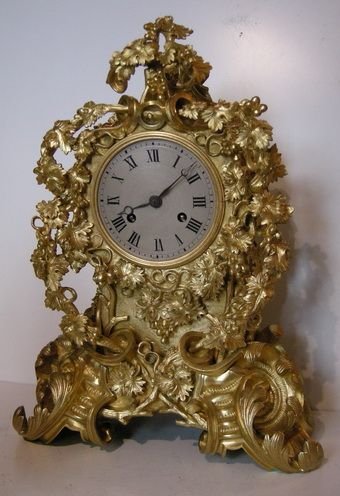 Rococo Mantel Clock by Raingo Freres