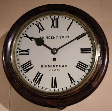 An English Fusee Dial Clock Swinden Birmingham