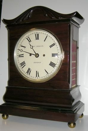 Rosewood Fusee Bracket Clock Philcox London