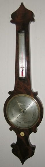 London Mahogany Mercury Barometer