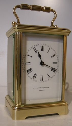 A French Brass Cased Carriage Clock Jenner London