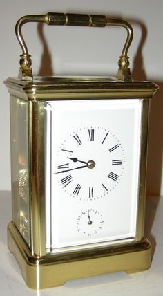 A French Brass Cased Alarm Carriage Clock