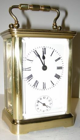A French Brass Cased Alarm Carriage Clock