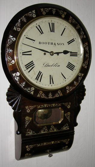An Irish Double Fusee Wall Clock