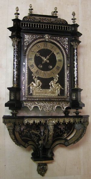 A Fine French Boulle Mantel Clock with Bracket