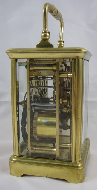 fig 1. A striking French brass cased carriage clock