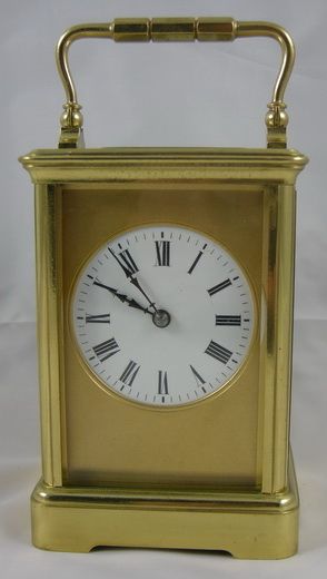 French Gilded Dial Striking Carriage Clock