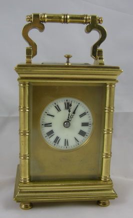 Rare Half Size Bamboo Design Carriage Clock