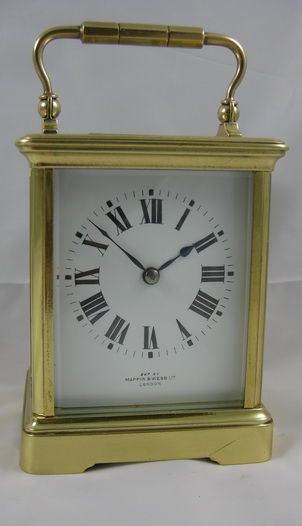 A French Brass Cased Carriage Clock Mappin London
