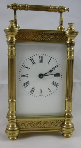 French Carriage Clock with Fretwork