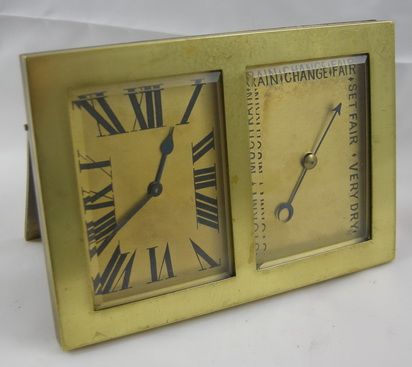 Art Deco Strut Clock and Barometer