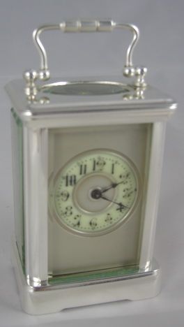 Silver Plated Small Carriage Clock