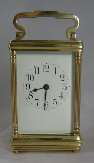 French Fluted Column Carriage Clock