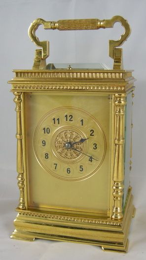 High Quality Gilded Strike Repeat Carriage Clock