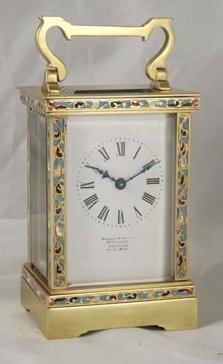 Champlevé Enamel Carriage Clock