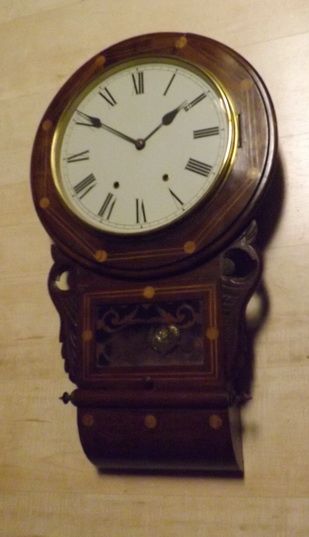 Walnut Dropdial Wall Clock
