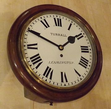 English Fusee Dial Clock by Turrall of Leamington Spa