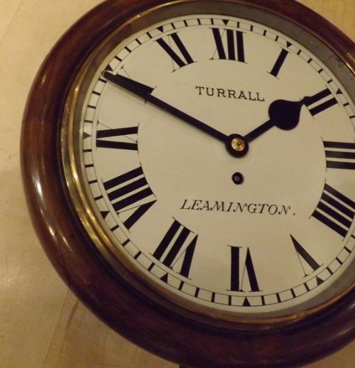 fig 1. English Fusee Dial Clock by Turrall of Leamington Spa