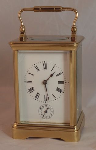 French Brass Cased Carriage Clock with Alarm