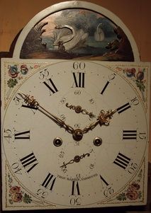 fig 1. Barber of Yarmouth moving swan Longcase clock