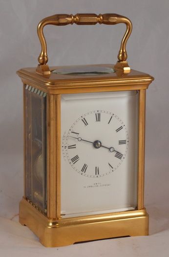 French Striking Carriage Clock Retailed by Dent, London