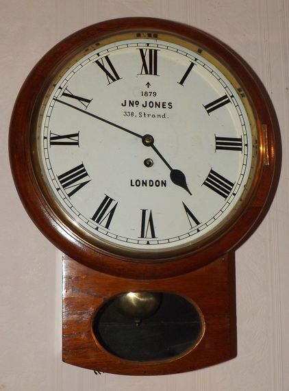 English Fusee Dropdial Wall Clock
