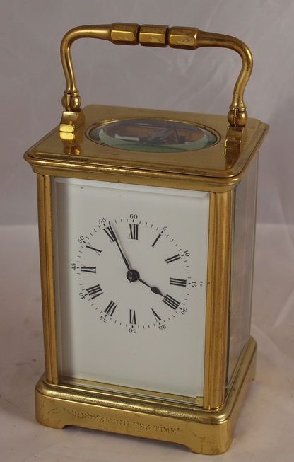 A Striking French Brass Cased Carriage Clock