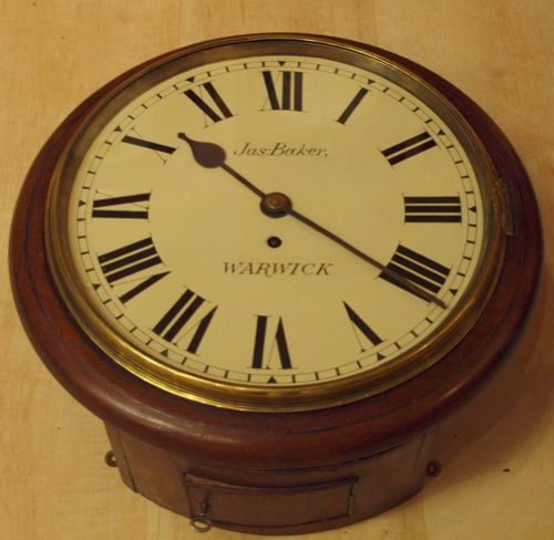 English Fusee Dial Clock Baker Warwick