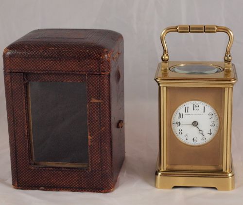 French Striking Carriage Clock of Smaller Proportions Retailed by Goldsmiths and Silversmiths of London