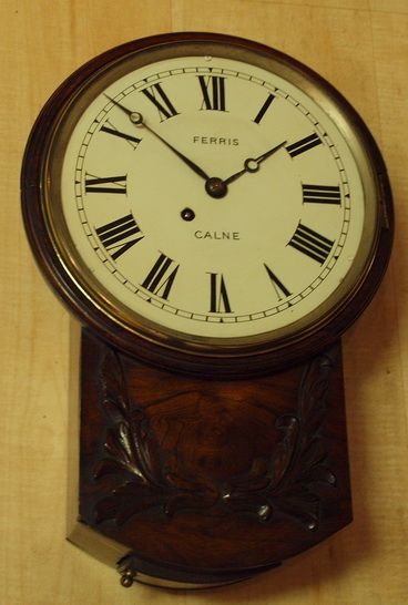 9" Dial Dropdial Fusee Wall Clock