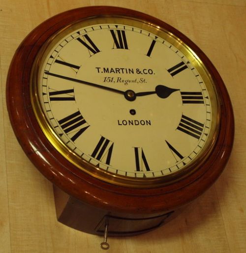 English Fusee 12" Dial Wall Clock