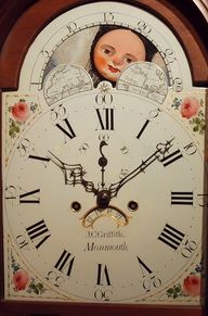 fig 1. Georgian Mahogany Moon Phase Longcase Clock