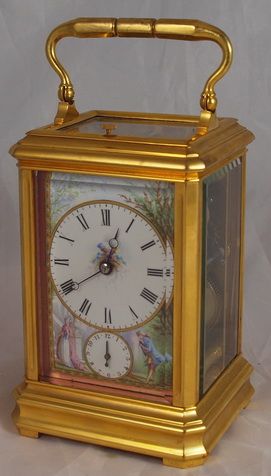 Fine Quality Porcelain Dial Carriage Clock