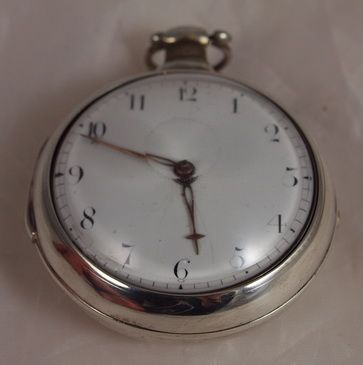 Georgian Silver Pair Cased Verge Pocket Watch