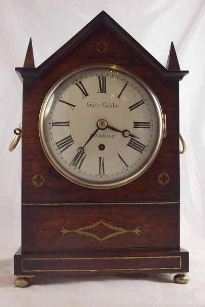 Gibbs London Small English Fusee Mantel/bracket Clock