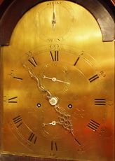 fig 1. A fine quality London mahogany longcase clock by WHITEAVES & RAVES, Fleet Street, LONDON