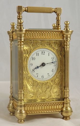 A Decorative Cased French Carriage Clock.