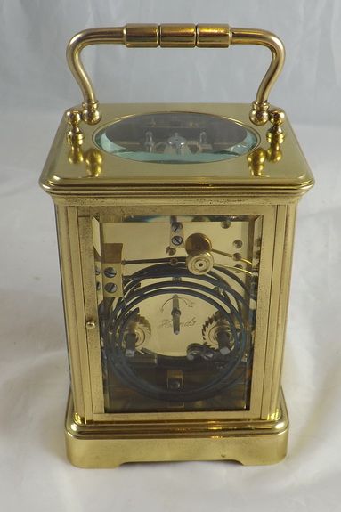 fig 1. A good quality striking French carriage clock