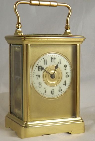 A French Brass Cased Striking Carriage Clock