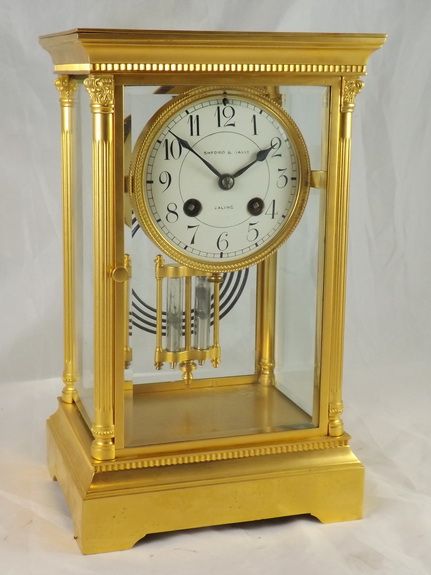 A Good Quality Four Glass Mantel Clock