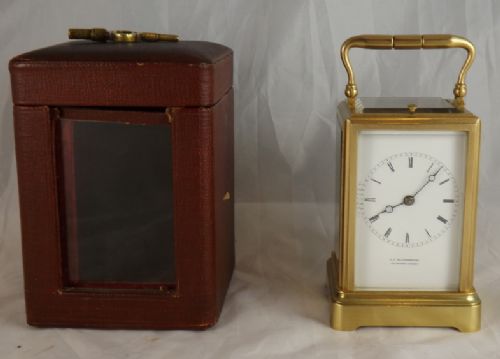 fig 1. A fine quality carriage clock by CJ Klaftenberger