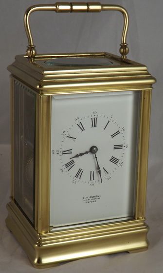 A Fine Quality Cannelee Gorge Cased Carriage Clock