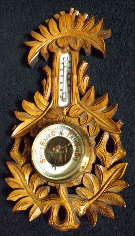 A Well Carved Aneroid Barometer