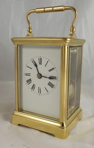 A French Brass Cased Striking Carriage Clock