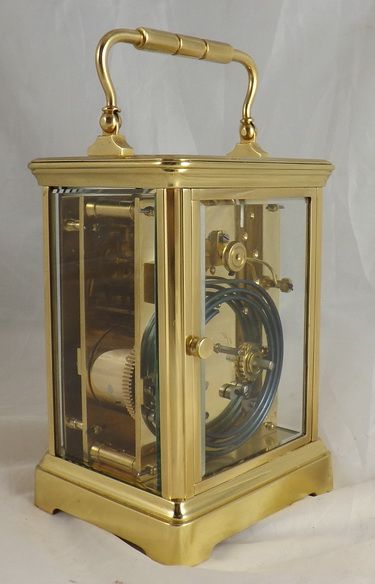 fig 1. A French brass cased striking carriage clock