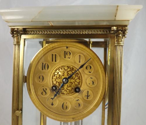 fig 1. A good quality French four glass mantel clock