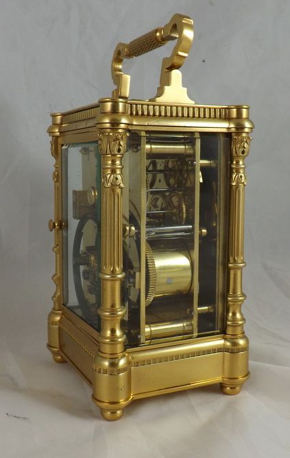 fig 1. A high quality and unusual French carriage clock