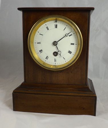 A Walnut French Mantel Clock